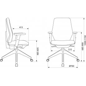 Компьютерное кресло Бюрократ CH-545L