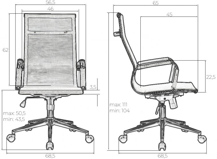 Компьютерное кресло Carter 2 шт черный