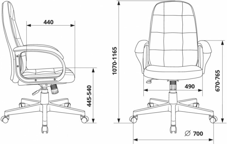 Компьютерное кресло CH 002 ткань черный