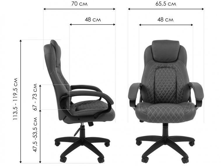 Компьютерное кресло Chairman 432 экопремиум черное