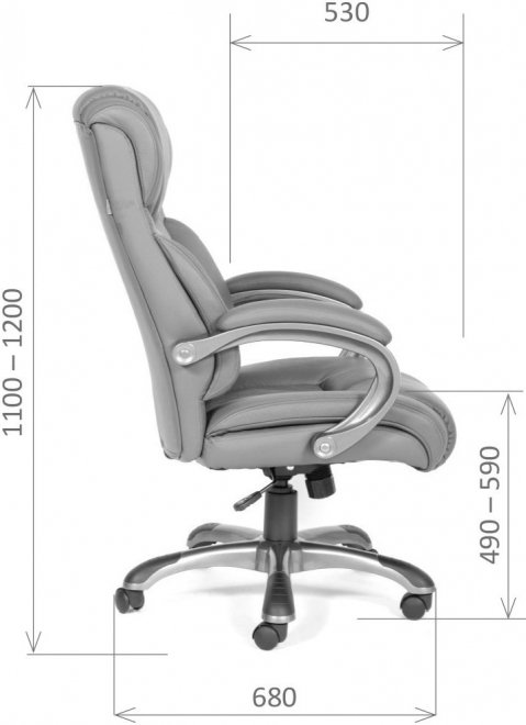 Компьютерное кресло Chairman 435 кожа черная