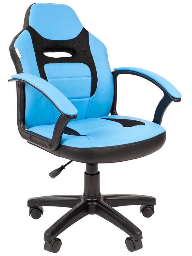Компьютерное кресло Chairman kids 110 черный / голубой