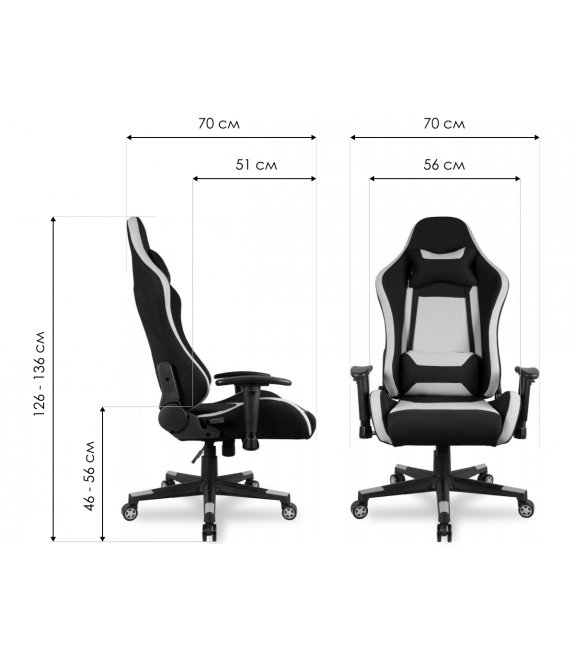 Компьютерное кресло College BX-3760 Black / Blue черное / синее