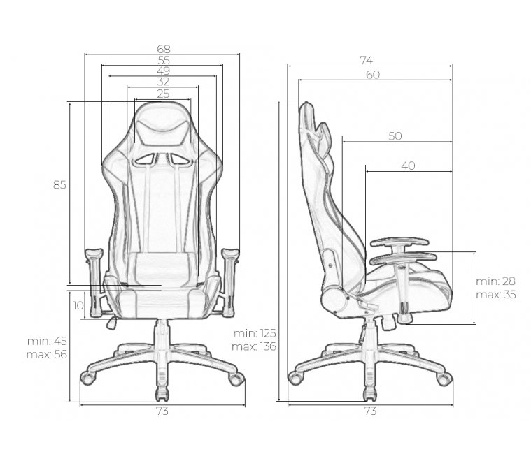 Компьютерное кресло Dallas черно-белое