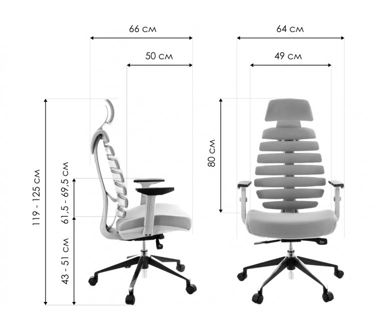 Компьютерное кресло Ergo Black ткань черное