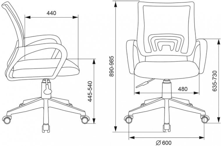 Компьютерное кресло Spectorс DC453 черное / хром
