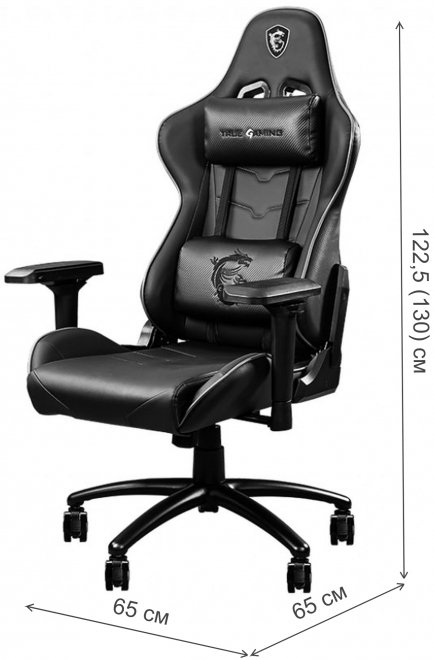 Компьютерное кресло Msi Mag экокожа черный