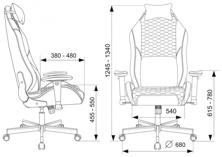 Компьютерное кресло Knight Neon черное / желтое / соты