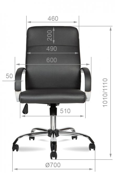 Компьютерное кресло М-175 В хром черный