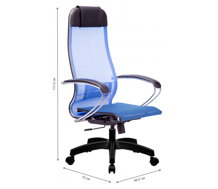 Компьютерное кресло МЕТТА-4 васильковый / васильковый