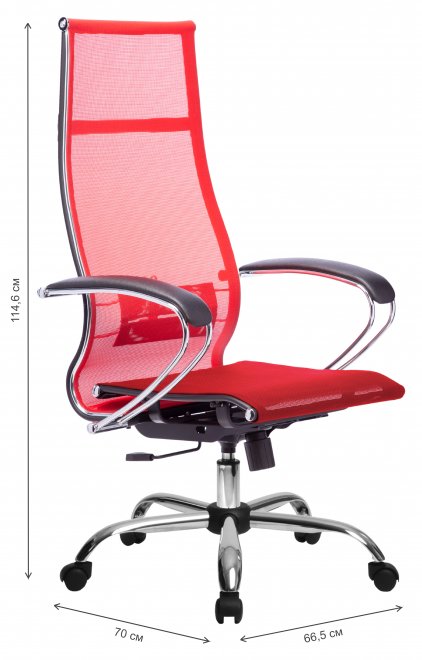Компьютерное кресло МЕТТА-7 красный / красный