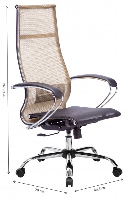 Компьютерное кресло МЕТТА-7 золотой ротанг