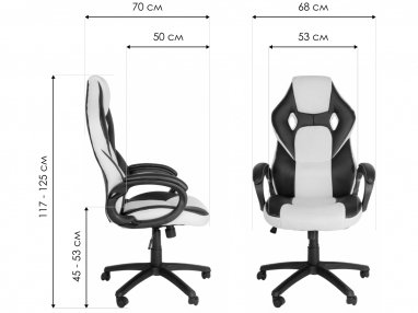 Компьютерное кресло MF-372 black / white