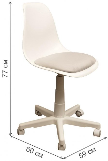 Компьютерное кресло Смузи белый / белый / серый
