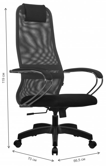 Компьютерное кресло SU-B-8 / подл.131 / осн.001 темно-серый