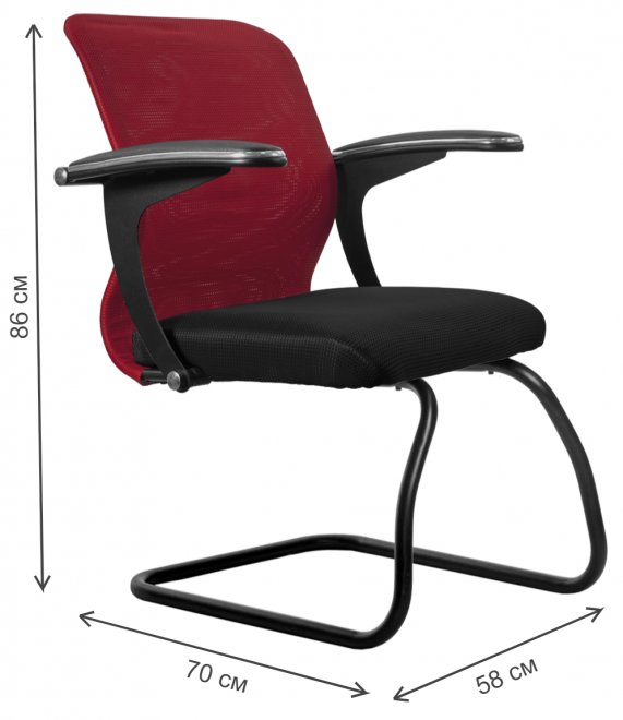 Компьютерное кресло SU-M-4 красный