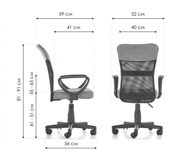 Компьютерное кресло Timmy бирюзовое / черное