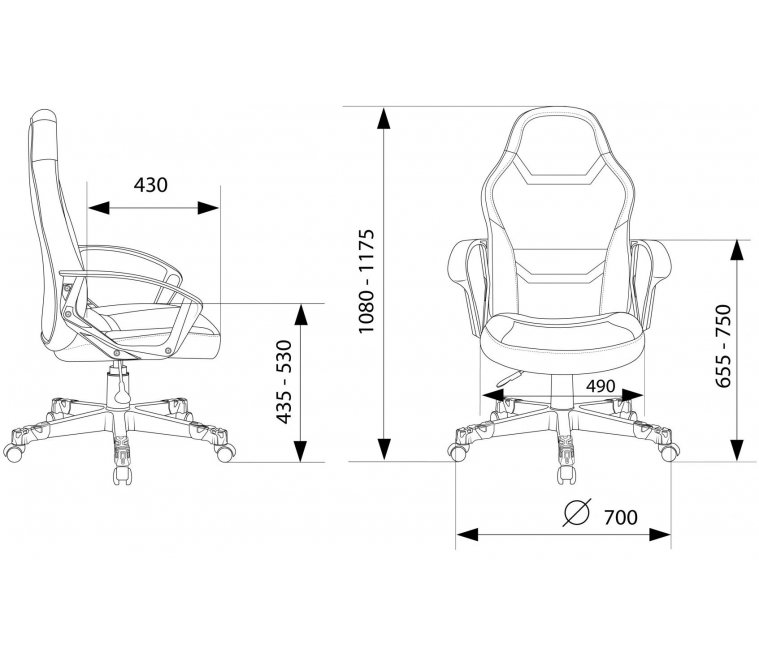 Компьютерное кресло Zombie 100 черное / белое