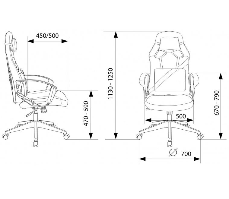 Компьютерное кресло Zombie 300 черное / белое