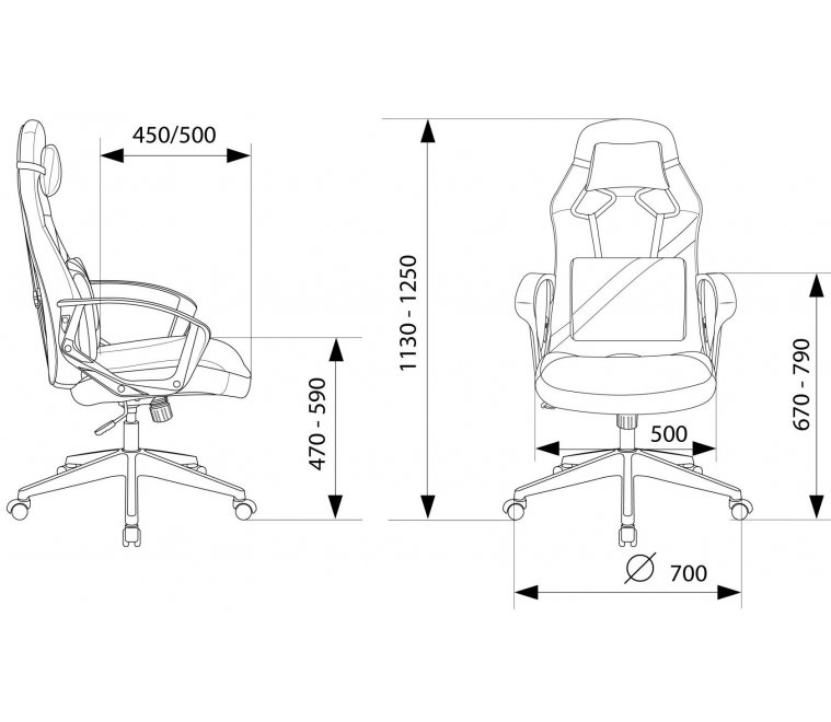 Компьютерное кресло Zombie 300 черное / красное