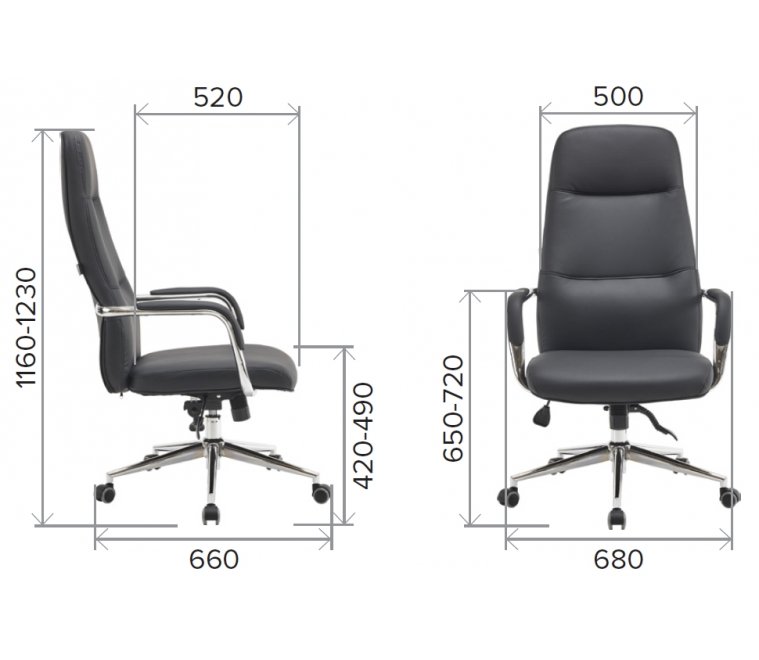 Кресло руководителя Everprof Vesta экокожа черный