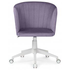 Компьютерное кресло Тибо / Кресло AV 307/237 белый каркас сливовый микровелюр (confetti plum)