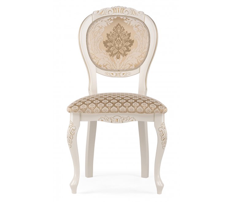 Деревянный стул Adriano 2 слоновая кость / золото