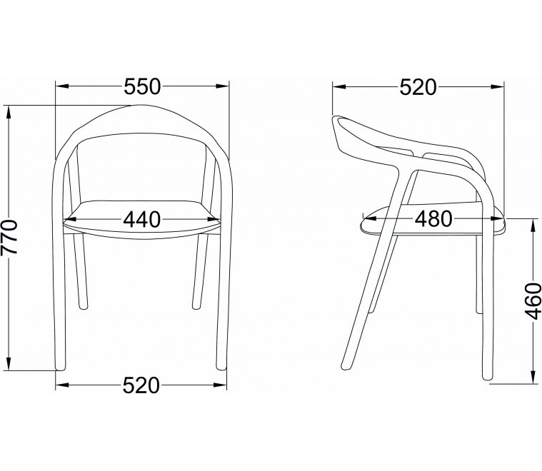 Деревянный стул Био дуб натуральный / рич