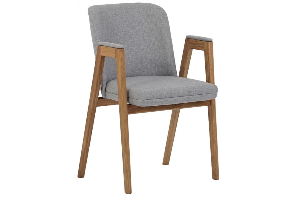 Кресло Бостон светлый дуб бежевая рогожка (Tesla 02)