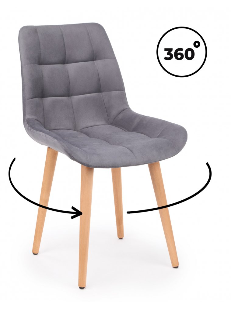 Деревянный стул Челси 360 темно-серый (zd 995) / светлое дерево