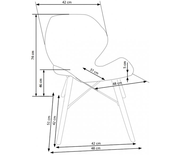 Деревянный стул Эльте белый / натуральный