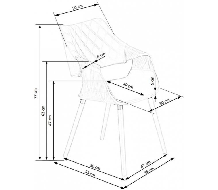 Деревянный стул Прола дуб светлый / серый