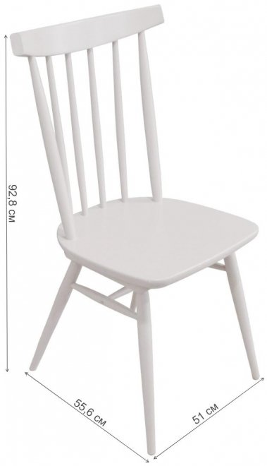 Деревянный стул Самурай белая эмаль