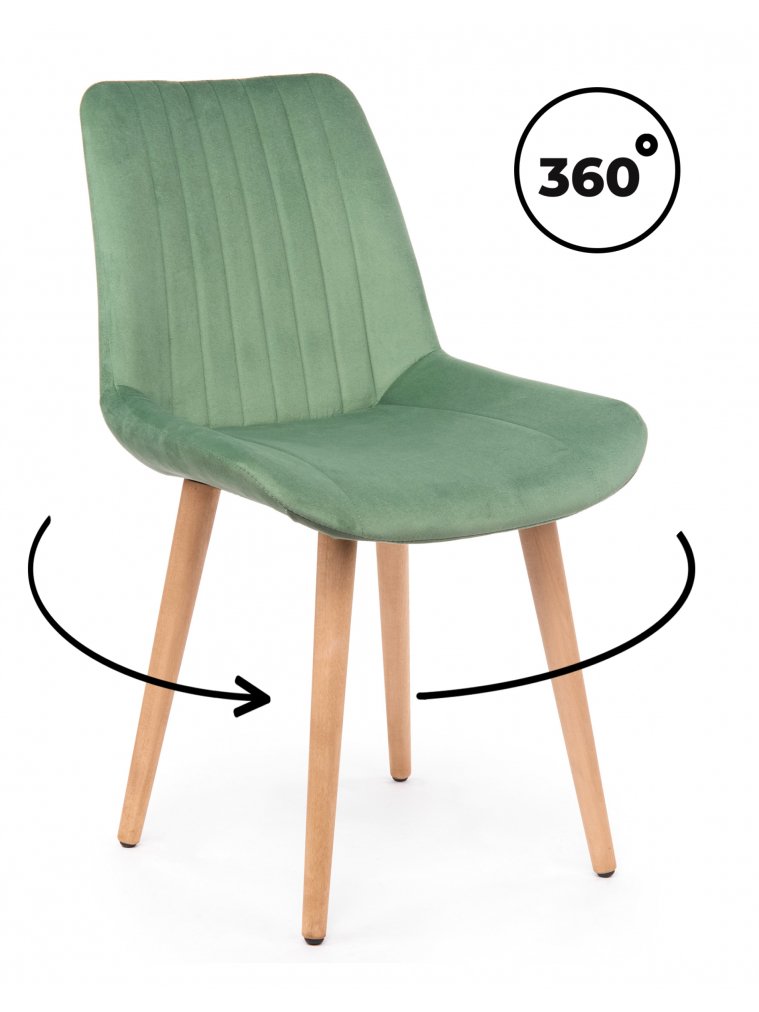 Деревянный стул Седа 360 фисташковый (zd 651) / светлое дерево