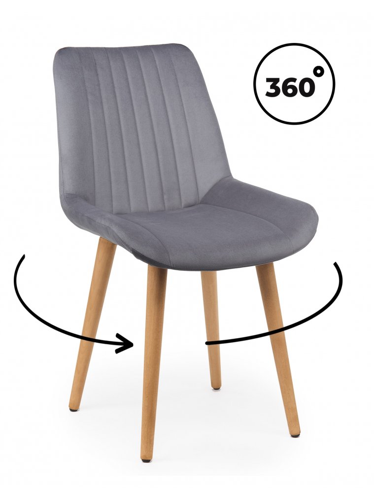 Деревянный стул Седа 360 темно-серый (zd 995) / светлое дерево