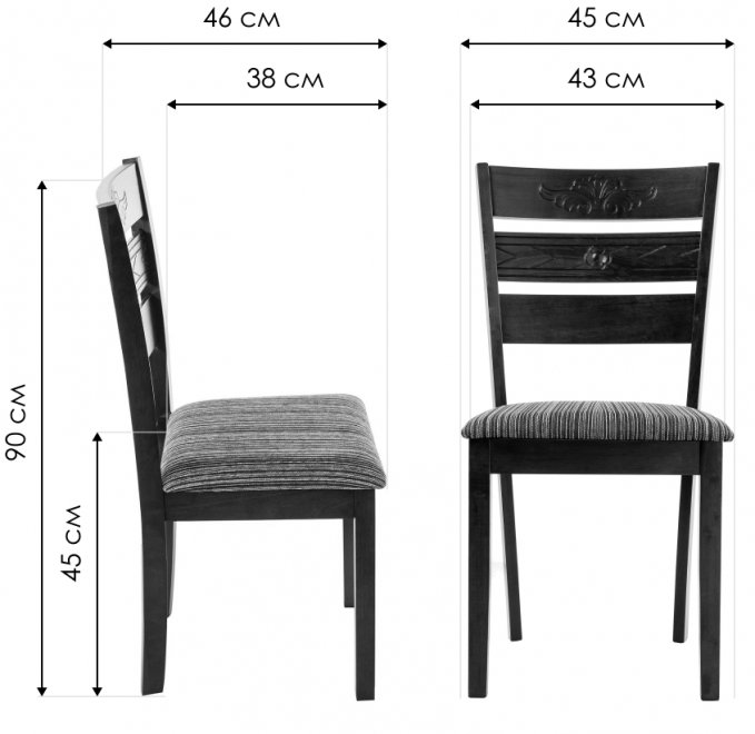 Деревянный стул Simole dirty oak / brown