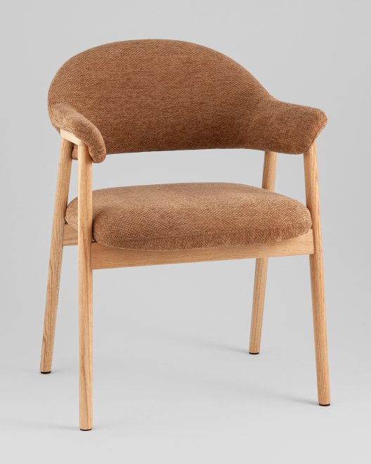 Деревянный стул Сави шенилл терракотовый