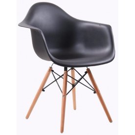 Кресло Hames черное / деревянный каркас