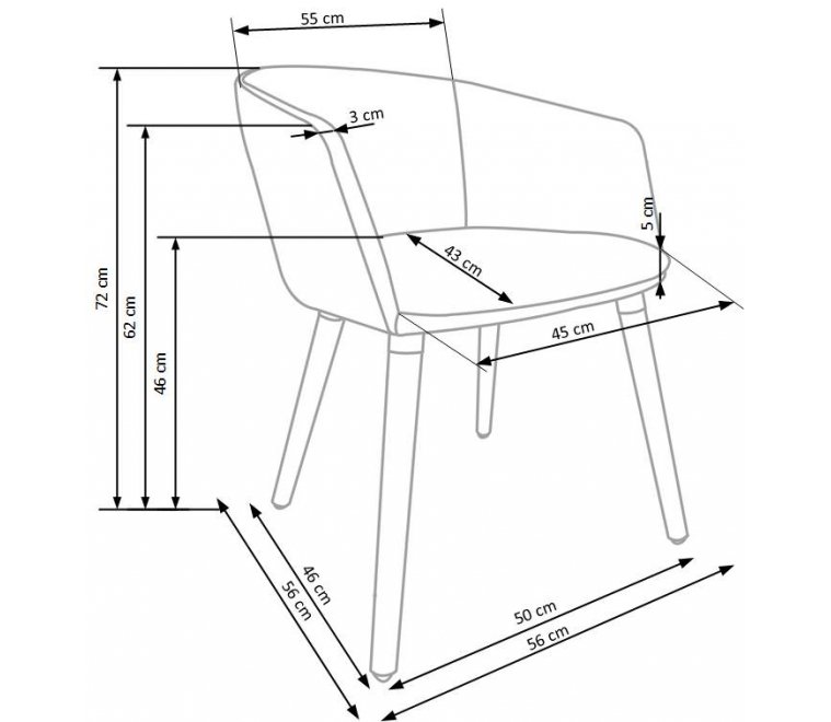 Кресло K266 светло-серое