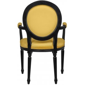 Мягкий стул с подлокотниками Delo Kora Arm Yellow