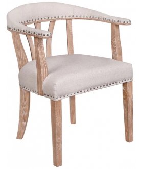 Мягкий стул с подлокотниками Tanner Beige