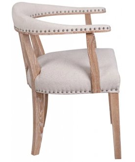 Мягкий стул с подлокотниками Tanner Beige