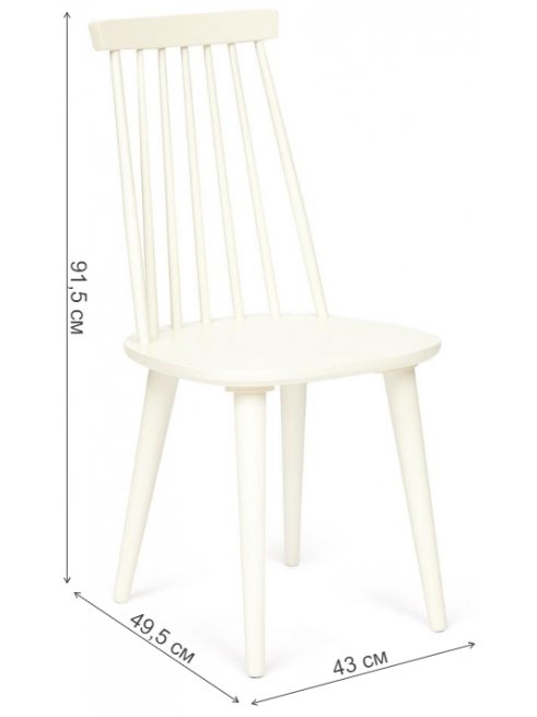 Стул деревянный Burris mod. 6001 ivory white