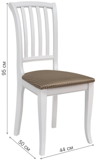 Стул деревянный Остин белый / жаккард flora