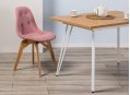 Деревянный стул Eames lite розовый / натуральный бук