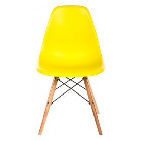Стул Eames PC-015 желтый ножки дерево
