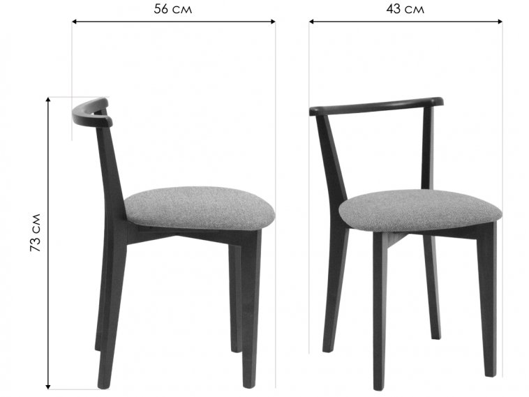 Деревянный стул Франк ПМ черный / карри