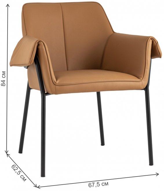 Кресло Бремен коричневая экокожа