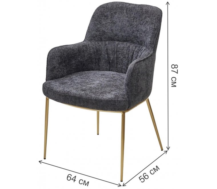 Кресло Bruno black wandy-460 / бронзовый