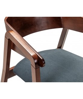 Стул-кресло Dalia grey / темный орех